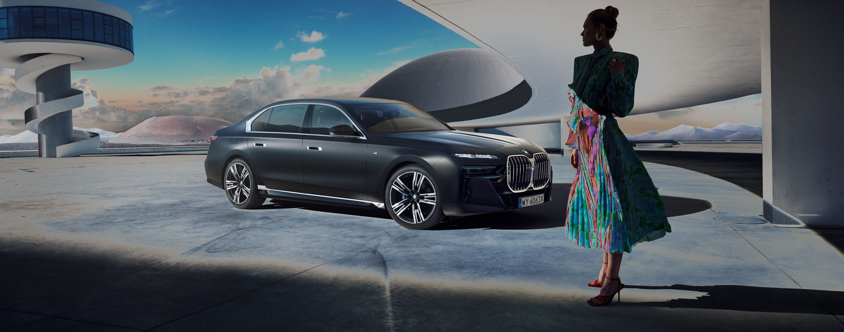 czarne BMW seria 7